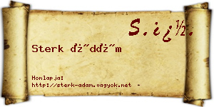 Sterk Ádám névjegykártya